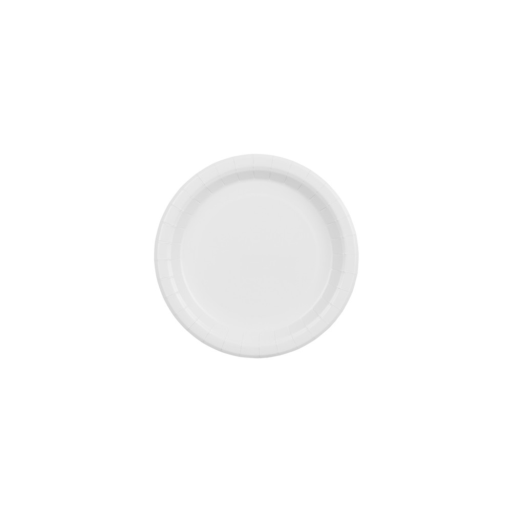 6 Assiettes en papier - blanc - 18 cm
