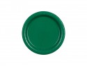 6 Assiettes en papier - vert foncé - 18 cm