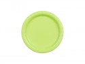 6 Assiettes en papier - vert clair - 18 cm