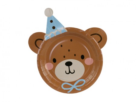 6 Assiettes Tête d'Ours