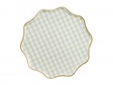 6 Assiettes à Carreaux - 23 cm