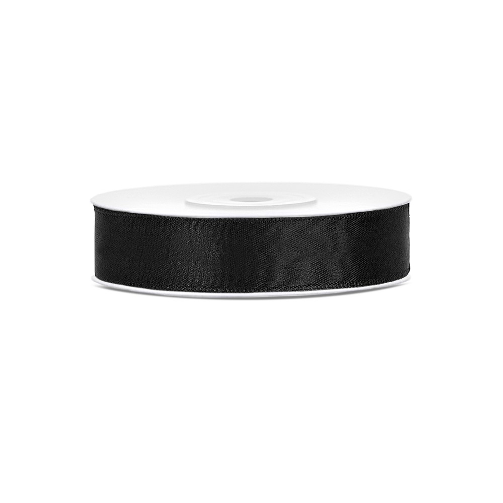 Ruban Rubans tissu - noir - 12mm/25m