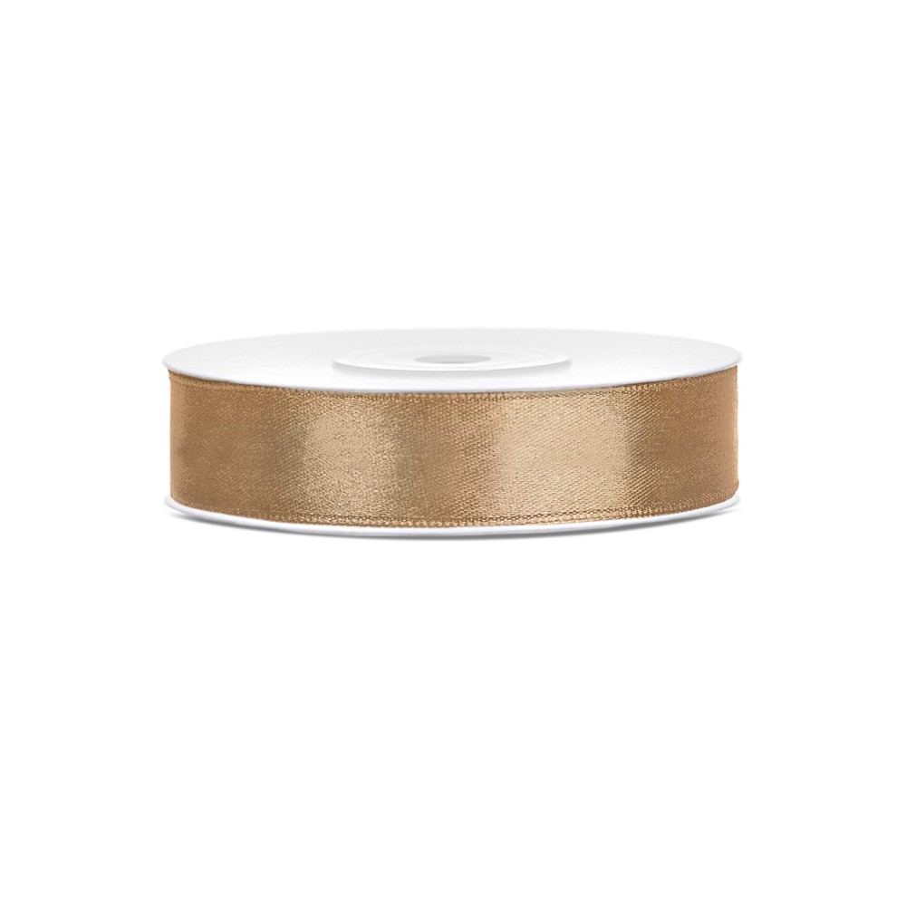 Ruban Rubans tissu - or clair - 12mm/25m