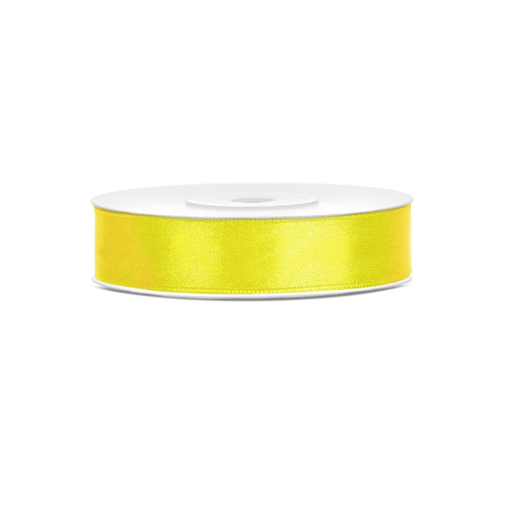 Ruban Rubans tissu - jaune - 12mm/25m