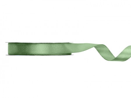 25 m ruban satin sauge - 12 mm