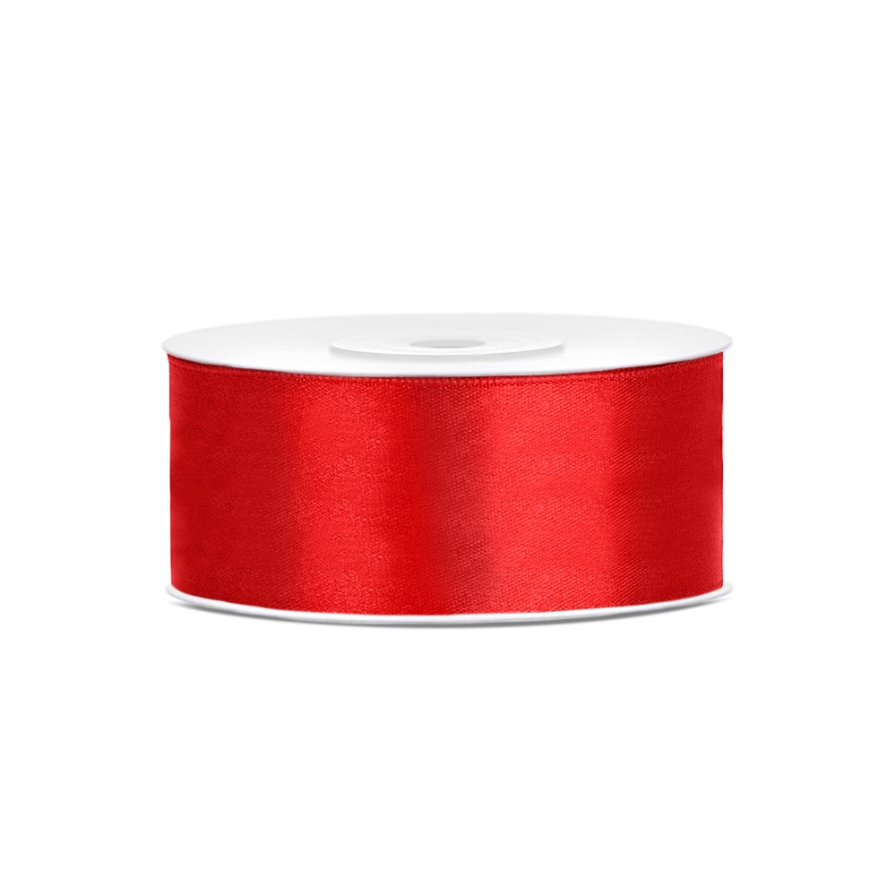 Ruban Rubans tissu - rouge - 25mm/25m