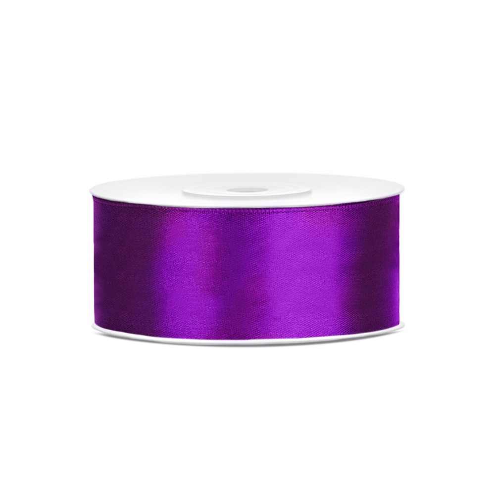 Ruban Rubans tissu - violet - 25mm/25m