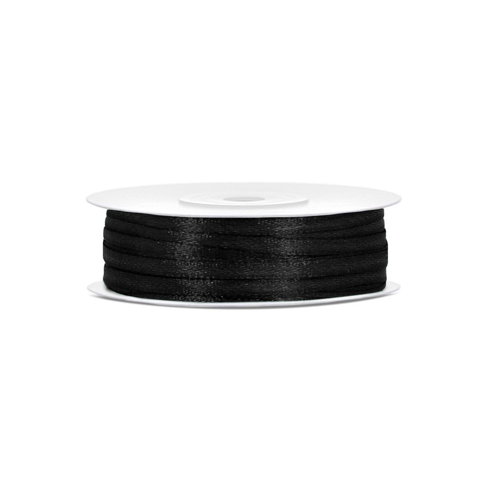 Ruban de Rubans tissu - noir - 3mm/50m