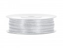 Ruban de Rubans tissu - argent - 3mm/50m