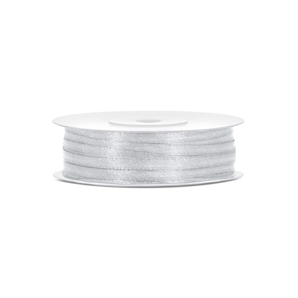 Ruban de Rubans tissu - argent - 3mm/50m