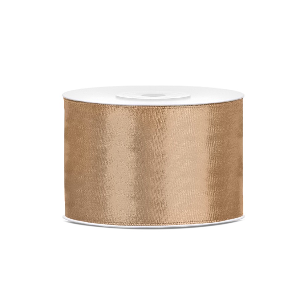 Ruban Rubans tissu - or clair - 50mm/25m