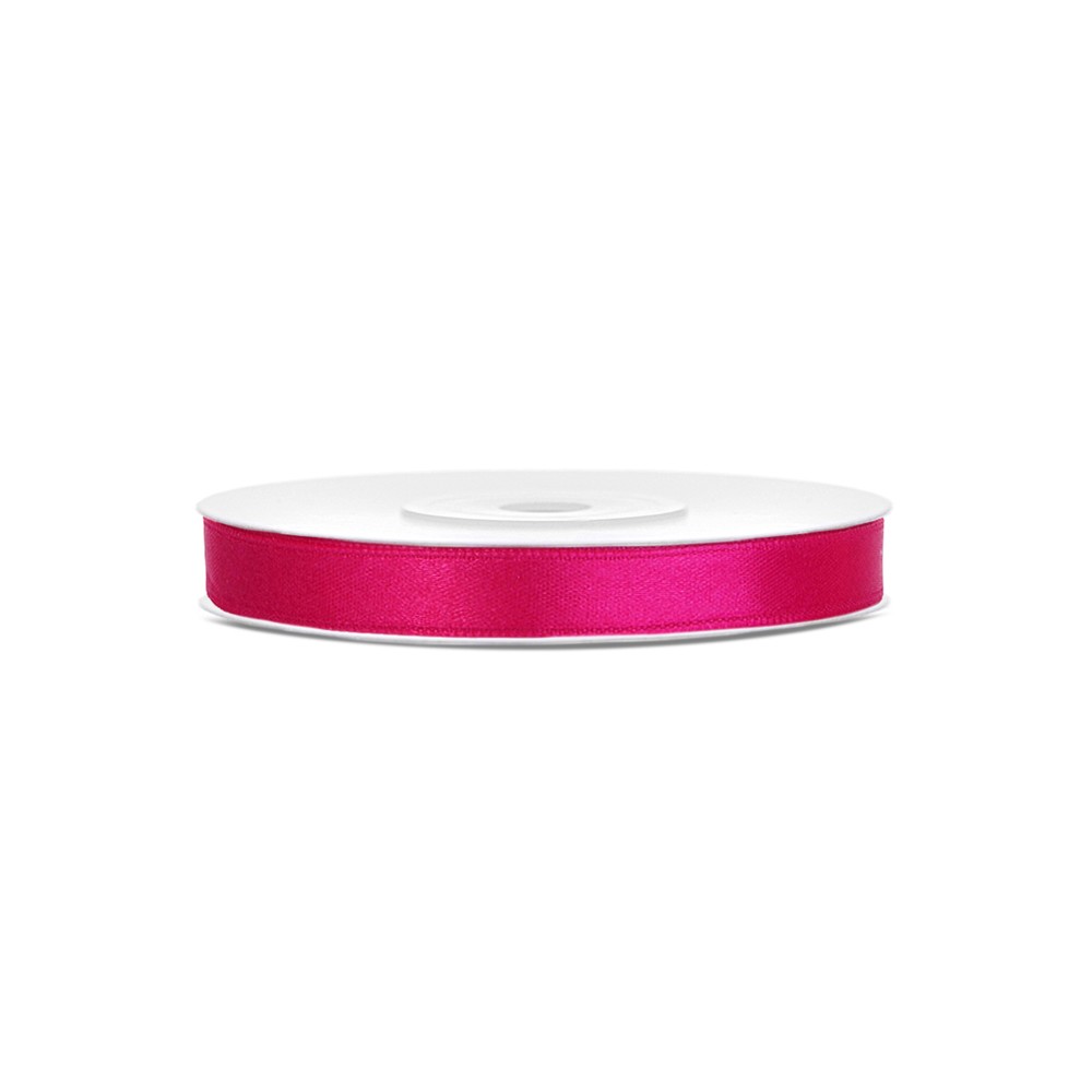 Ruban voile bord Rubans tissu - rose foncé - 6mm/25m