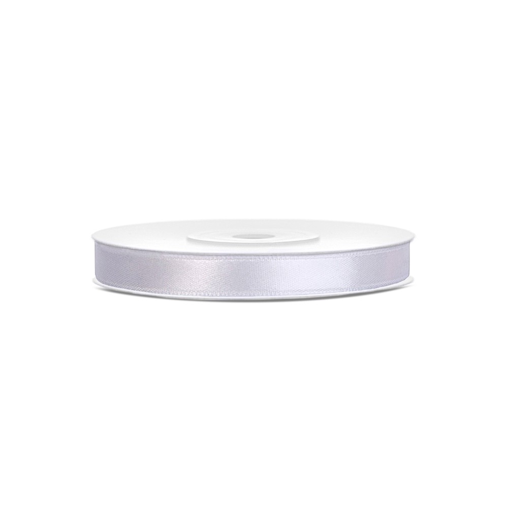 Ruban voile bord Rubans tissu - blanc - 6mm/25m