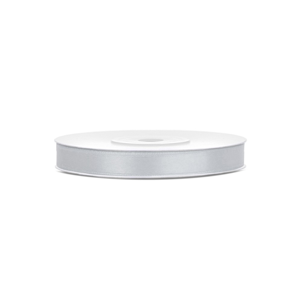 Ruban Rubans tissu - argent - 6mm/25m
