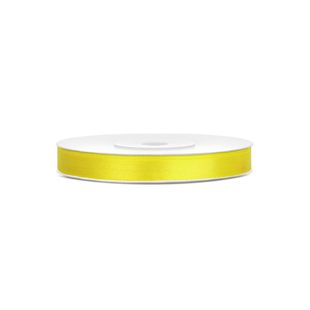 Ruban voile bord Rubans tissu - jaune - 6mm/25m
