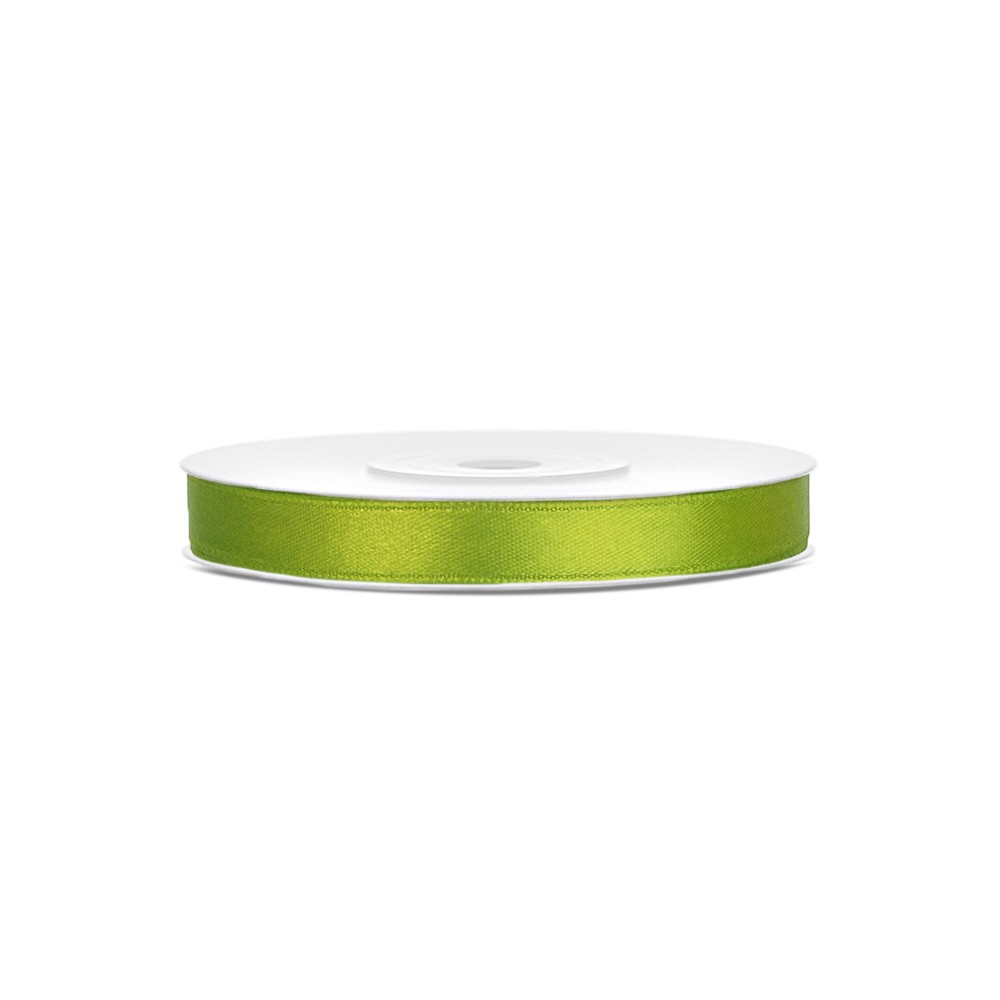 Ruban voile bord Rubans tissu - pomme verte - 6mm/25m