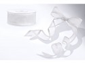Ruban en mousseline de soie - blanc - 25mm/25m