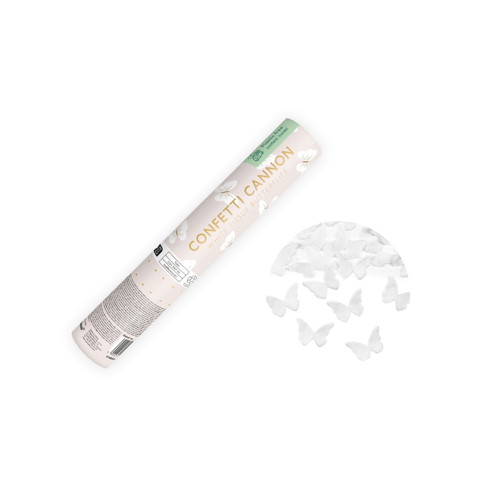 Tube à papillons blancs