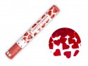 Canon à confettis avec coeurs - rouge - 40cm
