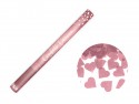 Canon à confettis avec coeurs - or rose - 60cm
