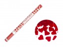 Canon à confettis avec coeurs - rouge - 80cm