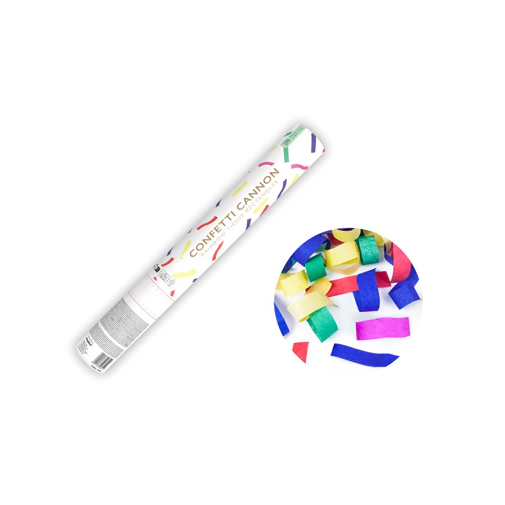 Tube de confetti - mélangé - 40cm