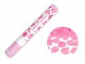 Canon à confettis avec pétales de rose - rose - 40cm