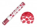 Canon à confettis avec pétales de rose - rouge foncé - 40cm