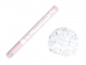 Canon à confettis avec pétales de rose - blanc - 60cm