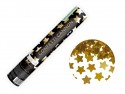 Canon à confettis avec étoiles - or - 28cm