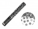 Canon à confettis avec étoiles - argent - 40cm