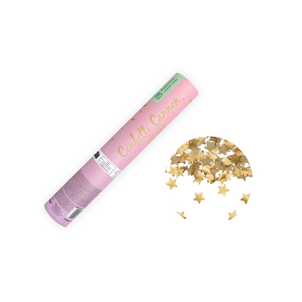 Canon à confettis - étoiles ores