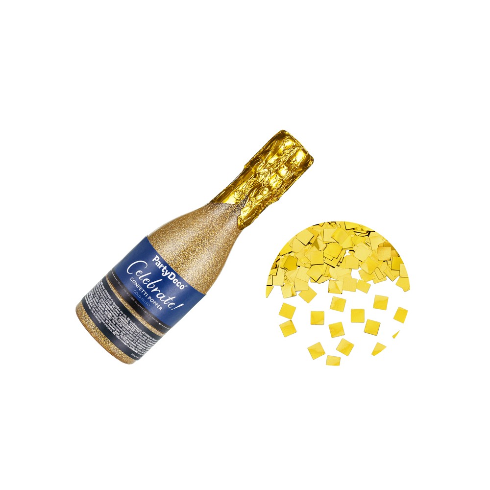 Canon à confettis Champagne - Or - 20.5 cm