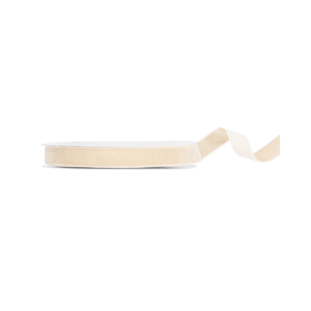 Ruban velours - beige - 15mm/10m