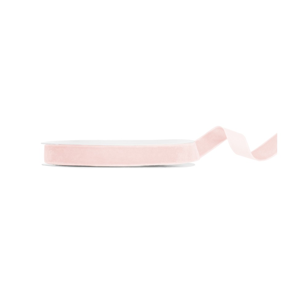 Ruban velours - rose clair - 15mm/10m