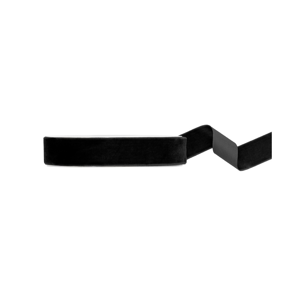Ruban velours - noir - 25mm/10m