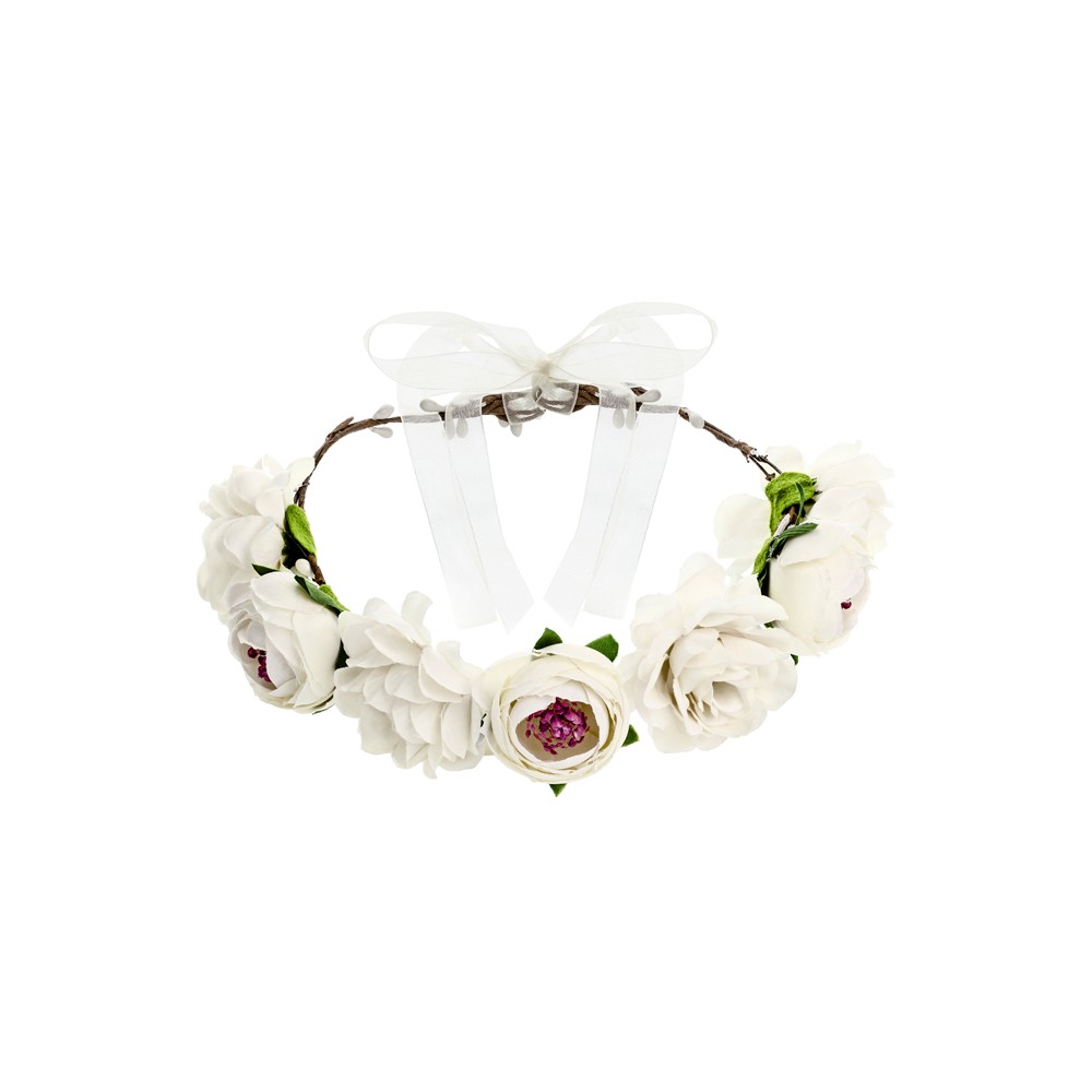 couronne de fleurs - blanc