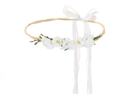 couronne de fleurs - blanc