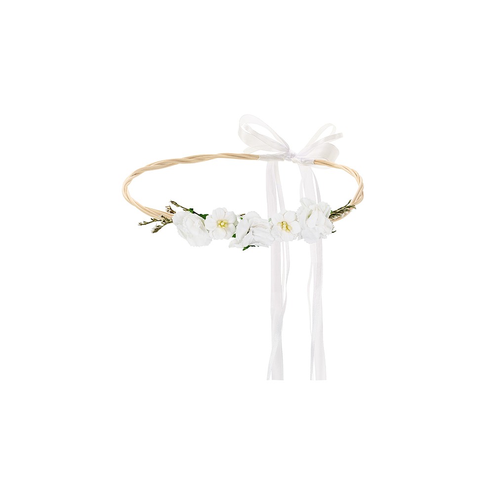 couronne de fleurs - blanc