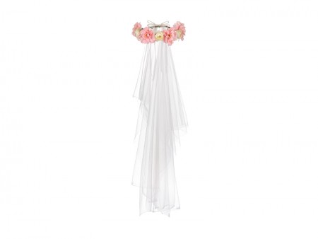 Courronne de fleurs avec voile