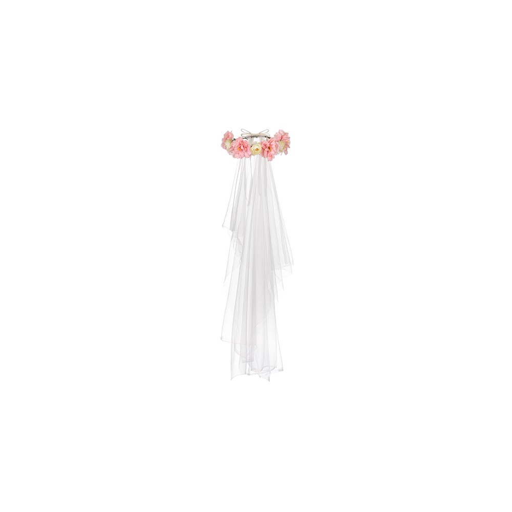 Courronne de fleurs avec voile