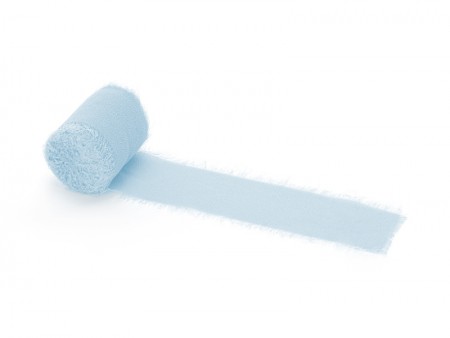 3 Ruban mousseline - bleu -...