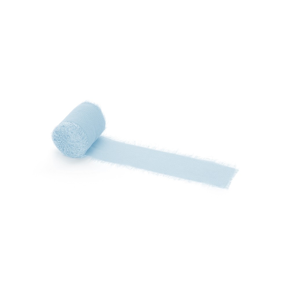 3 Ruban mousseline - bleu - 40mm/5m