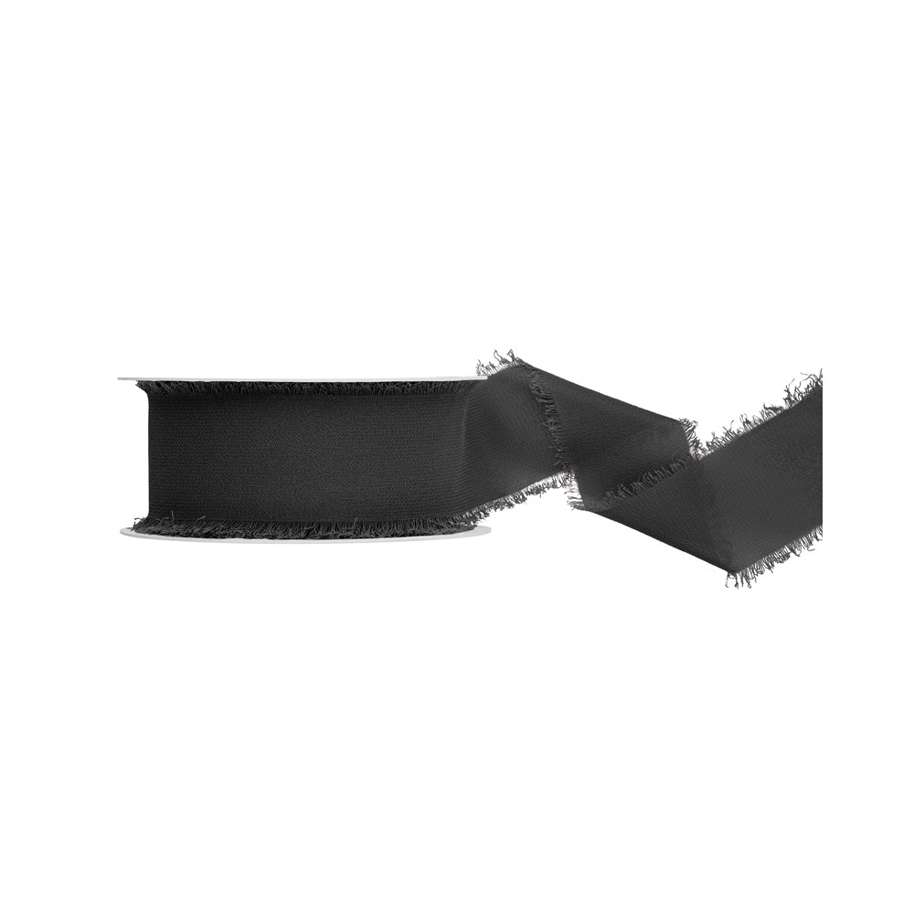 Ruban de chiffon - noir - 40mm/10m