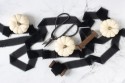 Ruban de chiffon - noir - 40mm/10m