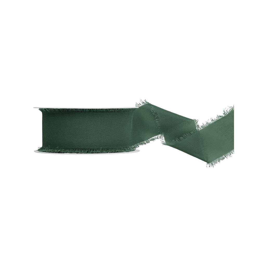 Ruban de chiffon - vert bouteille - 40mm/10m
