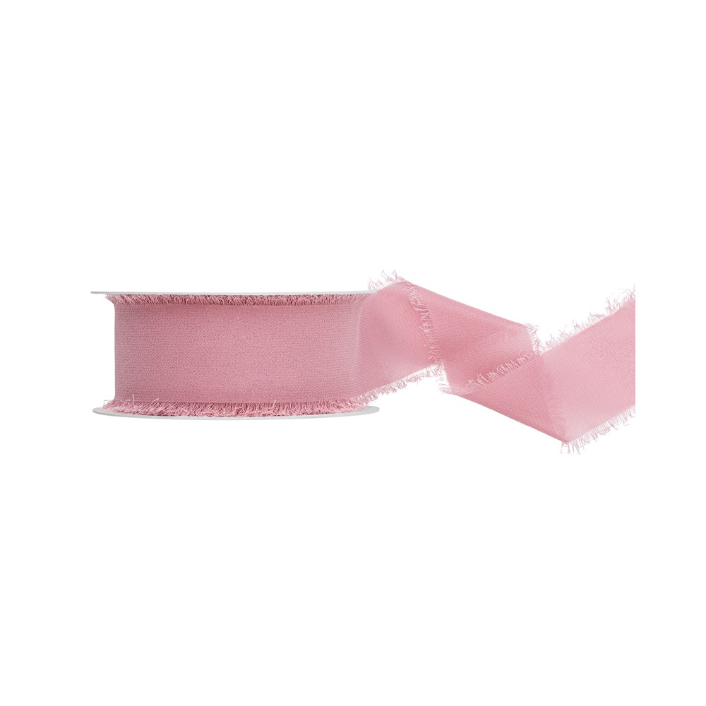 Ruban de chiffon - rose foncé - 40mm/10m