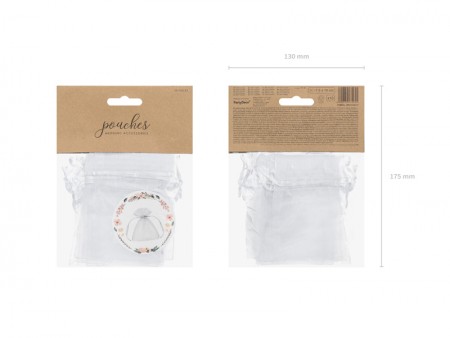 10 Sachets en Organza - blancs