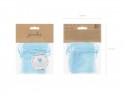 10 Sachets en organza - bleu - 10cm