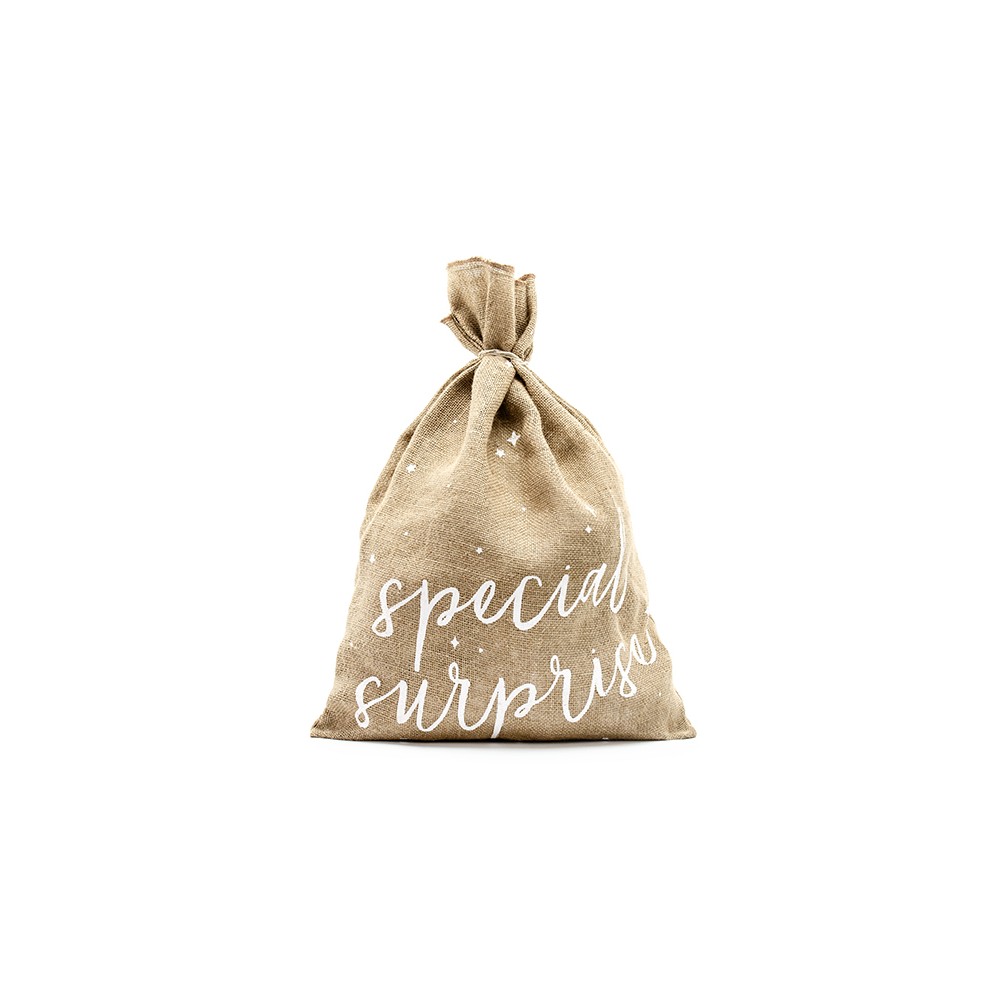 Sac de jute spécial surprise blanc